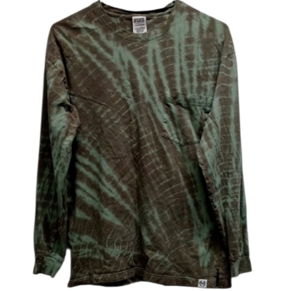PINK Victoria's Secret Brown/Green Tie Dye Long Sleeve Shirt